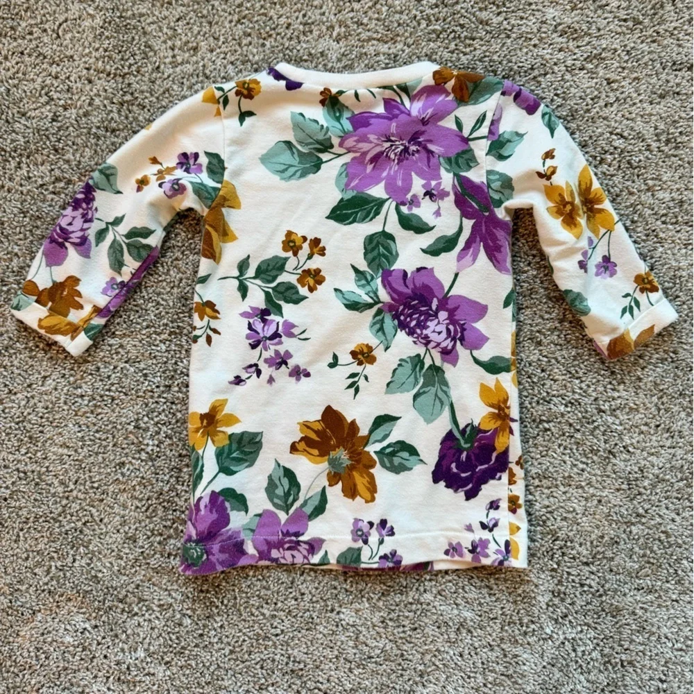 Old Navy baby girl dress long sleeve fall dress floral pockets size 12-18 months